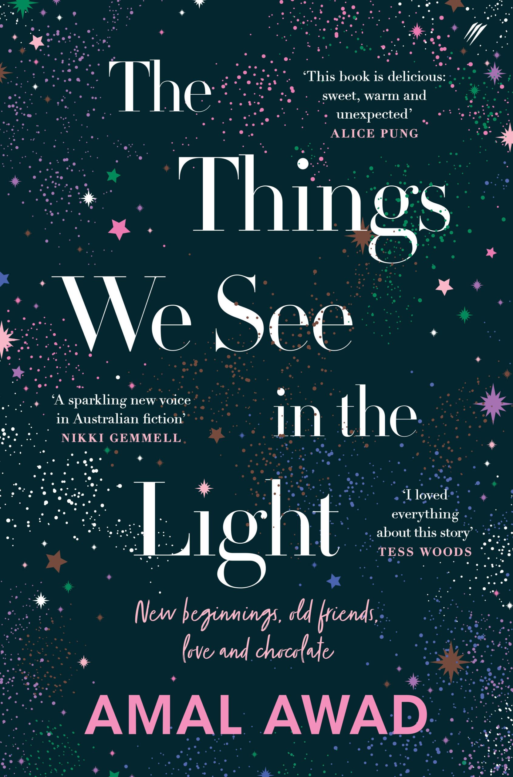 The front cover of Amal Awad's new book, 'The Things We See in the Light'