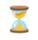 Emoji of an hourglass with sand running through it