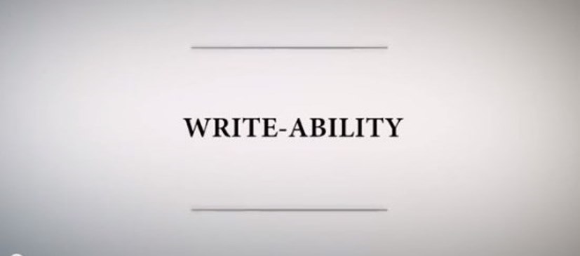 Write-ability goes Beyond Access (video)